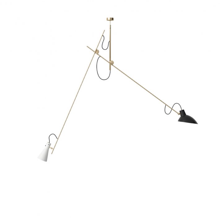 Astep - VV Cinquanta Suspension |Brass Structure | Black and White Reflectors