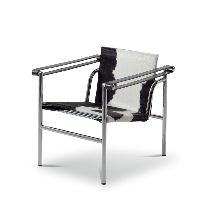 Cassina - Fauteuil  dossier basculant | Chrome frame | Hairyskin