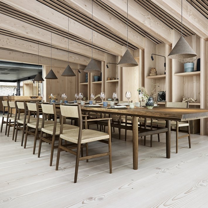 Brdr. Krger - Arv Spisebordsstol | Med armln | Flettet ryg & sde