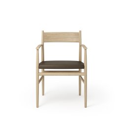 Brdr. Krger - Arv Spisebordsstol | Med armln | Lder sde | Massiv ryg