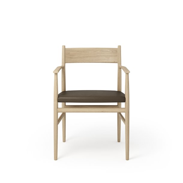 Brdr. Krger - Arv Spisebordsstol | Med armln | Lder sde | Massiv ryg