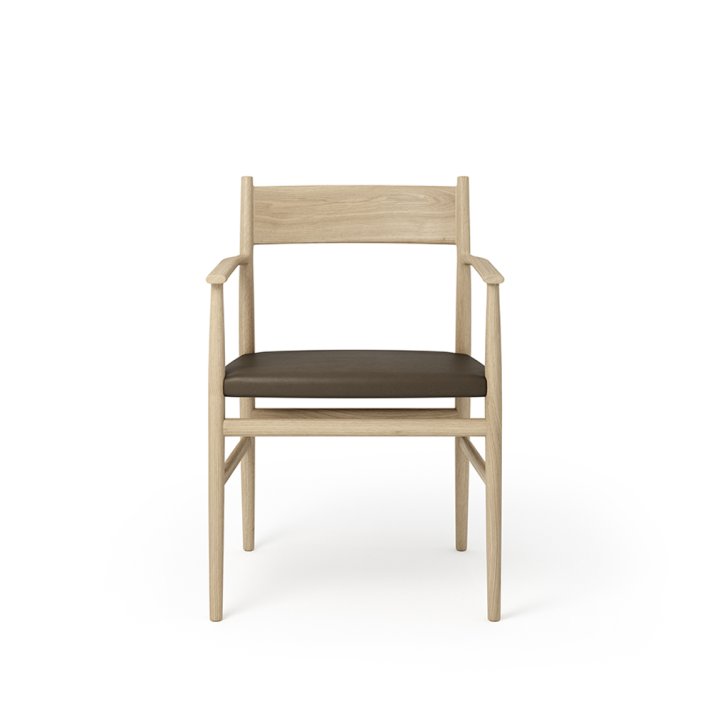 Brdr. Krger - Arv Spisebordsstol | Med armln | Lder sde | Massiv ryg