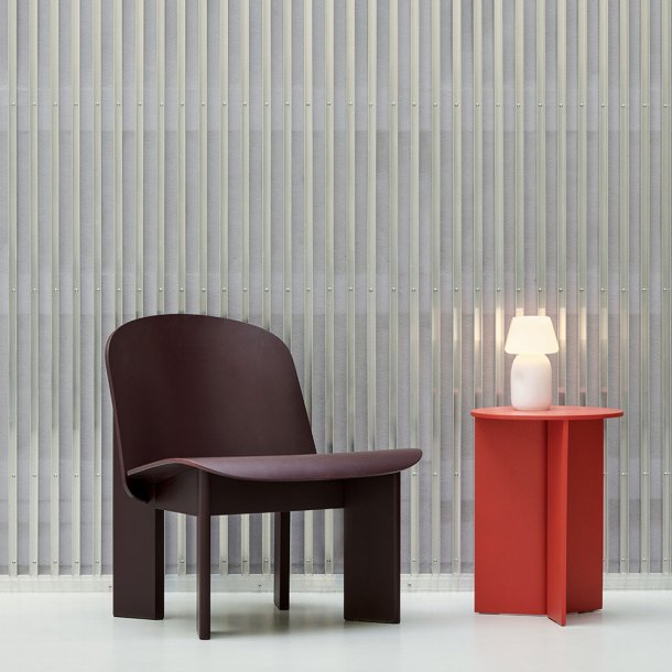 HAY - Chisel Lounge Chair | Dark Bordeaux Water-Based Lacquered Beech