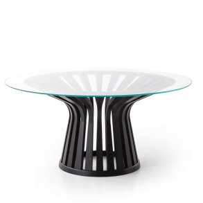 Cassina - Lebeau Wood | clear glass top