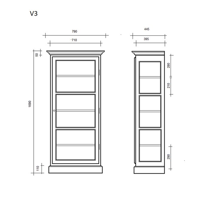 Lindebjerg Design - Vitrineskab | Classic V3
