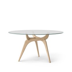 Brdr. Krger - TRIIIO | Spisebord |Klar glas | Eg Natur Ubehandlet | 135