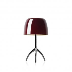 Foscarini - Lumiere | Table | Piccola | On/off | Cherry, Black chrome