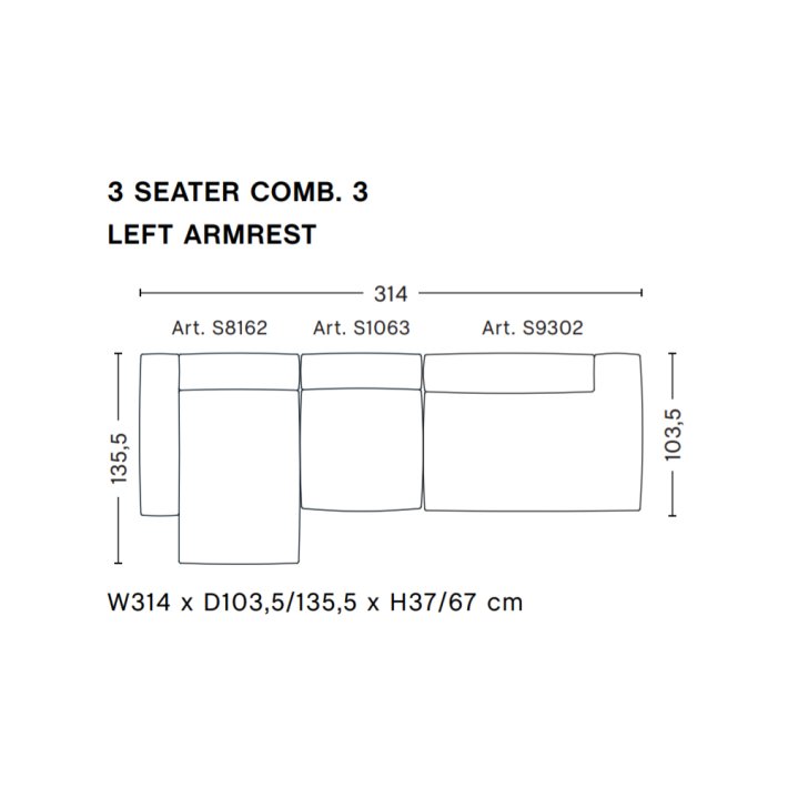 HAY - Mags Soft Sofa | Frdige kombinationer | 3 Seater