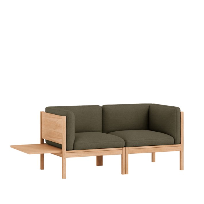 Moebe - Modular Sofa | 2 Seater Sofa with sides + 1 side table | Re-Wool