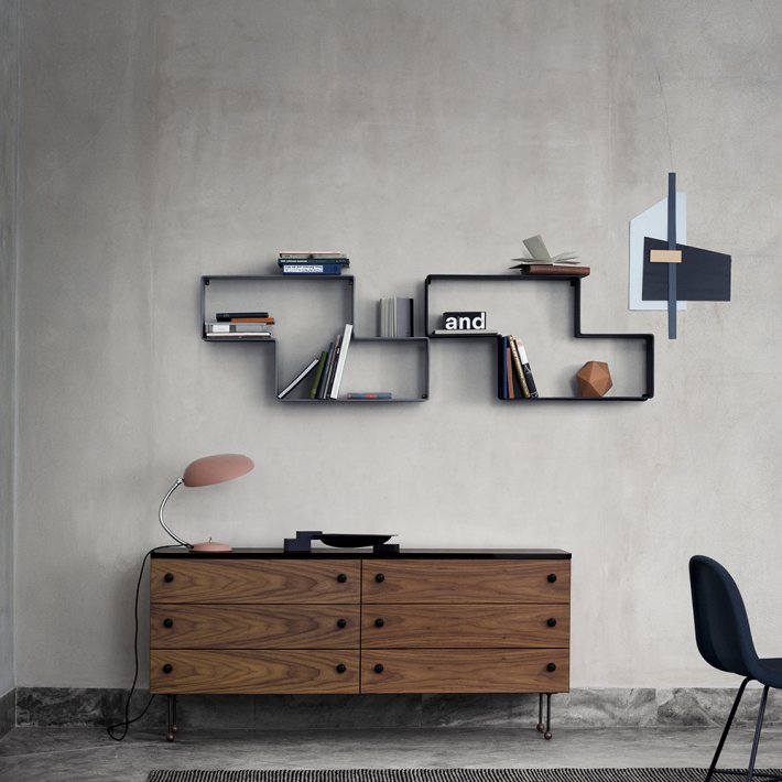 Gubi - Matgot Dedal reol | Stone Grey | Semi Matt