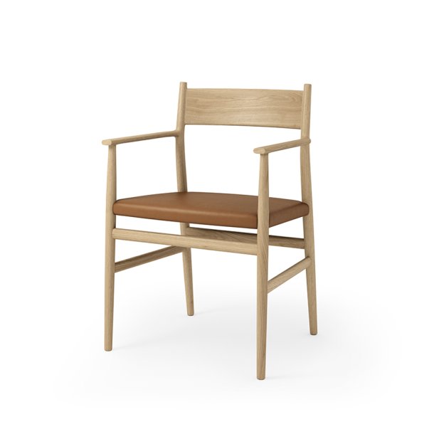 Brdr. Krger - Arv Spisebordsstol | Med armln | Lder sde | Massiv ryg