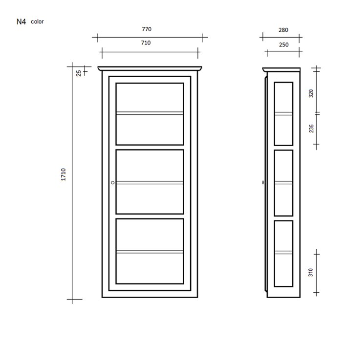 Lindebjerg Design - Wall-hung display cabinet | Color N4