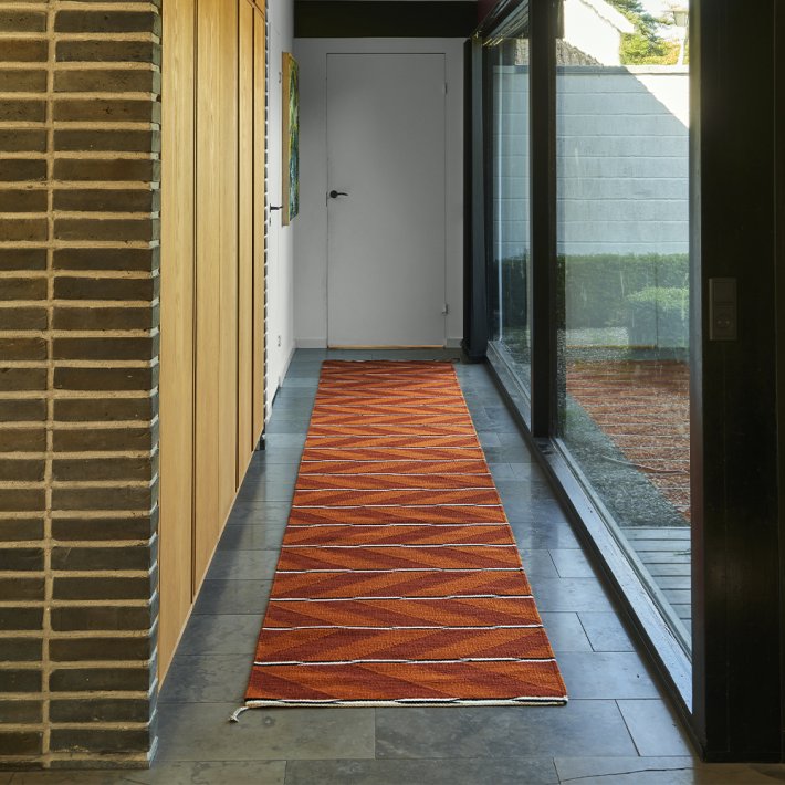 NORDICMODERN - VK-6 Tppe | Orange/Rd | 80 x 240 cm