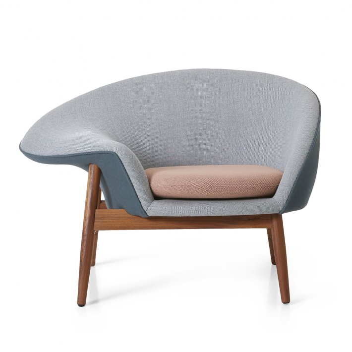 WARM NORDIC - Fried Egg | Textile I Teak Frame