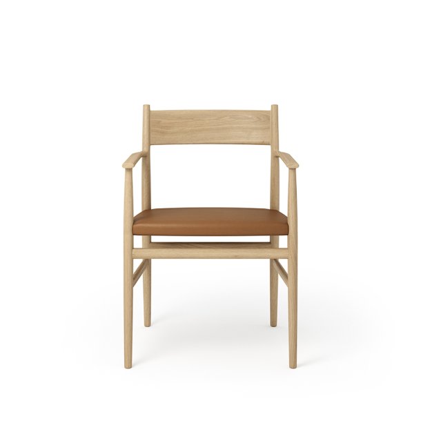 Brdr. Krger - Arv Spisebordsstol | Med armln | Lder sde | Massiv ryg