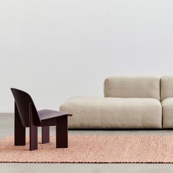 HAY - Chisel Lounge Chair | Dark Bordeaux Water-Based Lacquered Beech