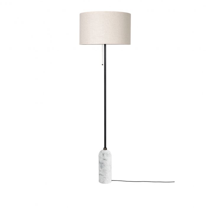 Gubi - Gravity Floor Lamp | Canvas | White Marble