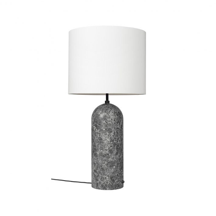 Gubi - Gravity Floor Lamp XL | Low | Grey Marble | White