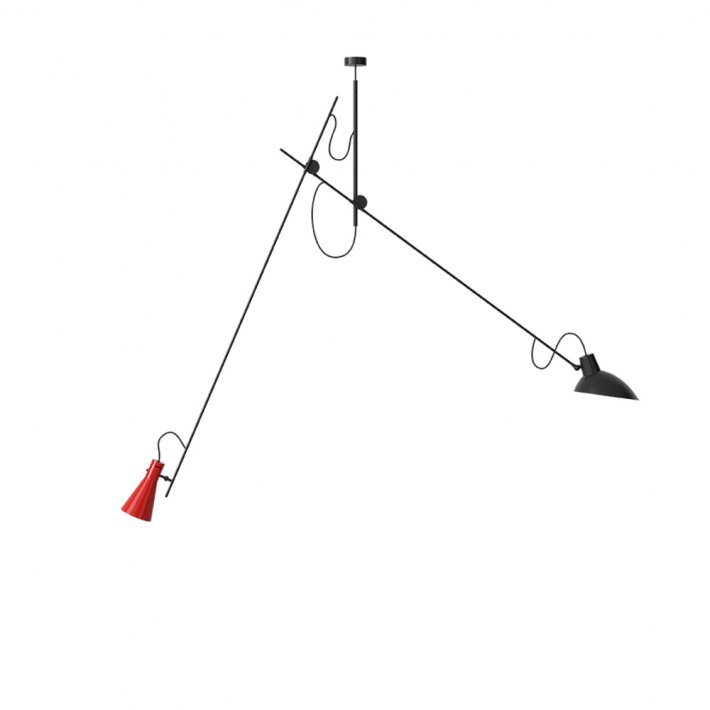 Astep - VV Cinquanta Suspension |Black Structure | Black and Red Reflectors