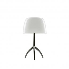 Foscarini - Lumiere | Table | Piccola | On/off | White, Black chrome