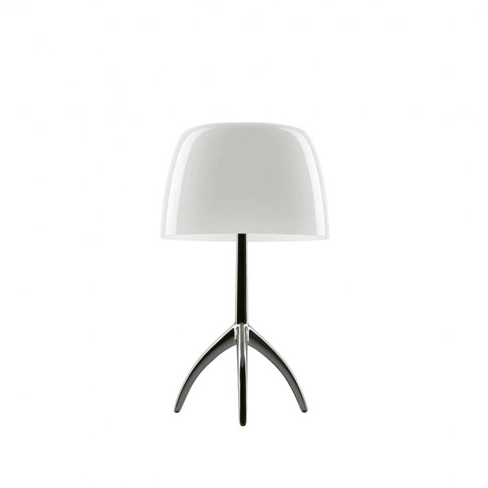 Foscarini - Lumiere | Table | Piccola | On/off | White, Black chrome