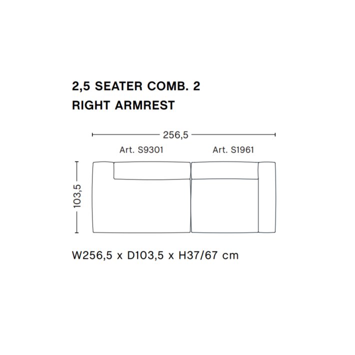 HAY - Mags Soft Sofa | Frdige kombinationer | 2,5 Seater