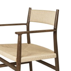 Brdr. Krger - Arv Spisebordsstol | Med armln | Flettet ryg &amp; sde