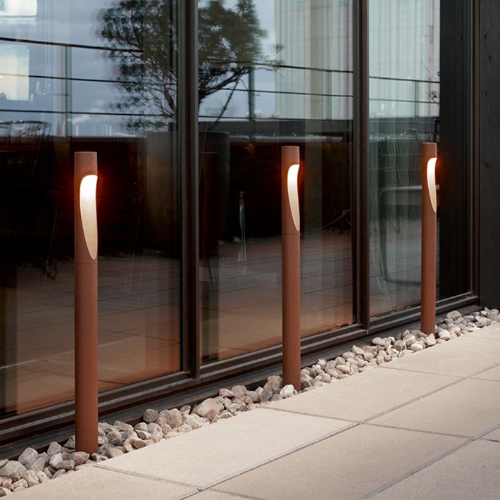 Louis Poulsen - Flindt Garden Pullert | H�j | Uden adapter |&nbsp;Corten | LED 2700K 6.2W | Anker