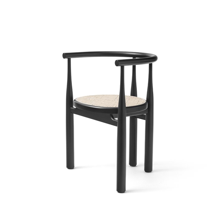 New Works - Bukowski Chair |  Black w. French Cane