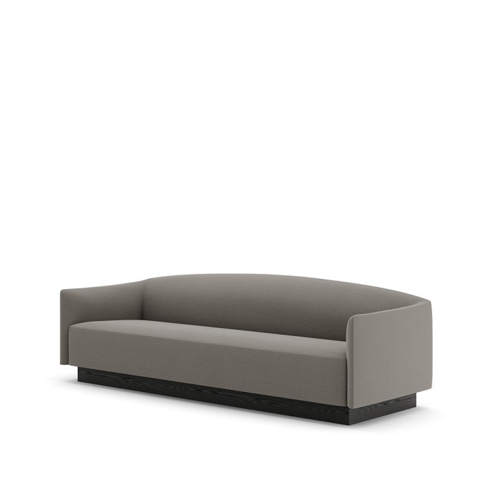 New Works - Shore Sofa 3 Seater Plinth |Romo Linara Umber
