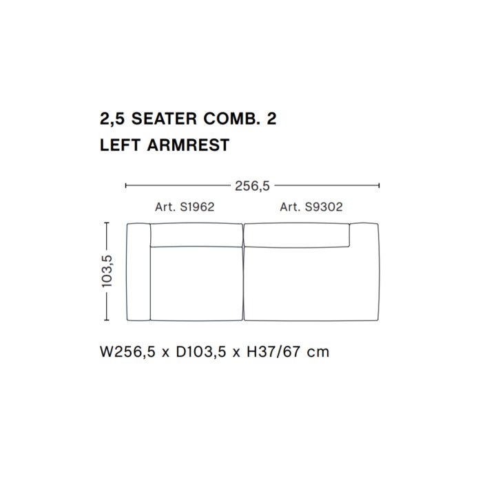 HAY - Mags Soft Sofa | Frdige kombinationer | 2,5 Seater