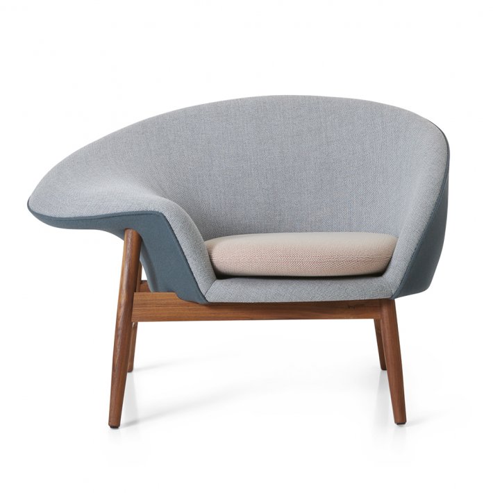 WARM NORDIC - Fried Egg | Textile I Teak Frame