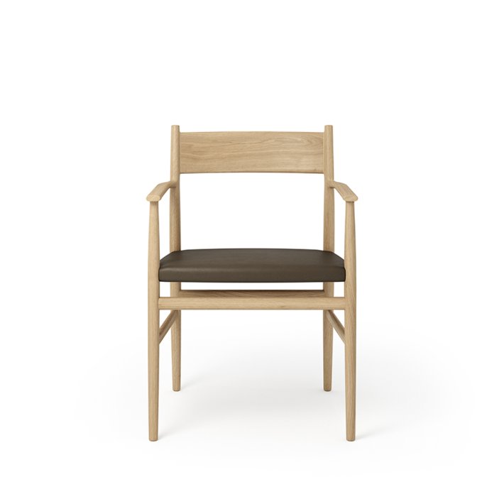 Brdr. Krger - Arv Spisebordsstol | Med armln | Lder sde | Massiv ryg