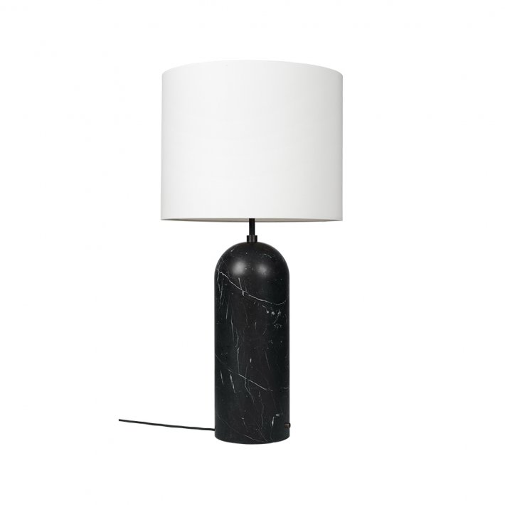 Gubi - Gravity Floor Lamp XL | Low | Black Marble | White