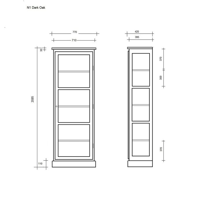  Lindebjerg Design - Vitrineskab | Dark Oak N1