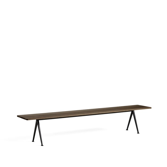 HAY - Pyramid Bench 12 | L250 | Rget eg | Sort pulverlakeret stl