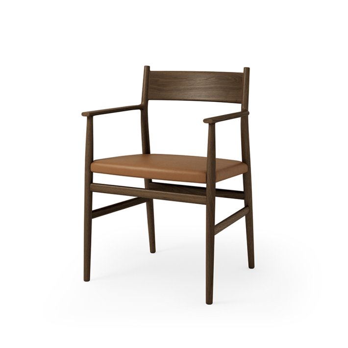 Brdr. Krger - Arv Spisebordsstol | Med armln | Lder sde | Massiv ryg