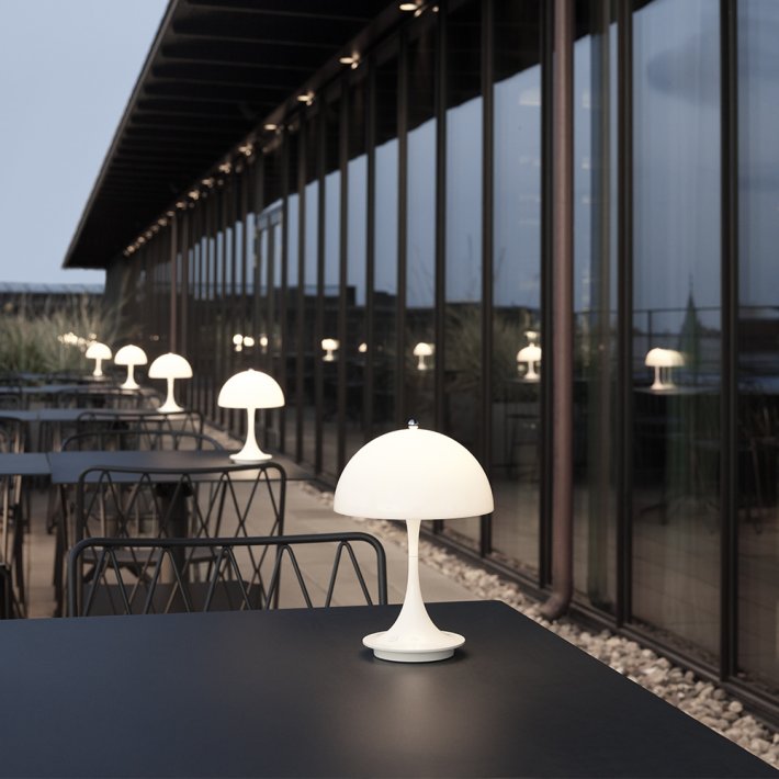 Louis Poulsen - Panthella 160 Portable | Hvid opalt akryl
