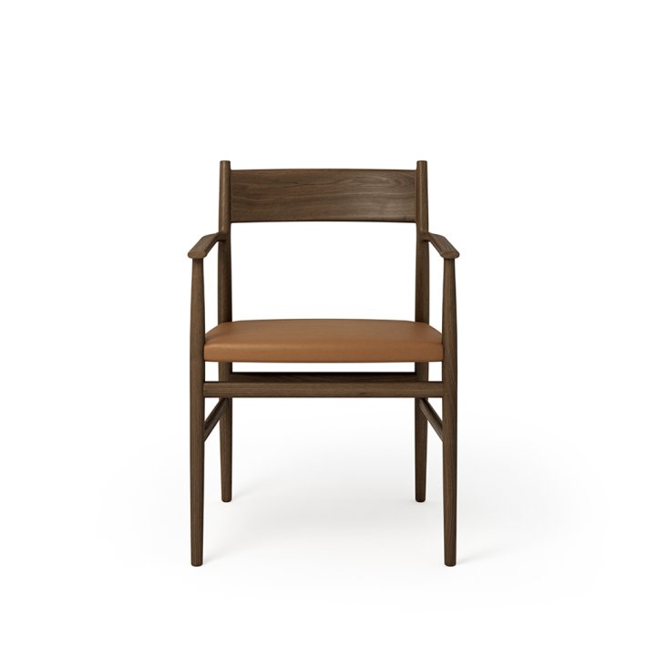 Brdr. Krger - Arv Spisebordsstol | Med armln | Lder sde | Massiv ryg