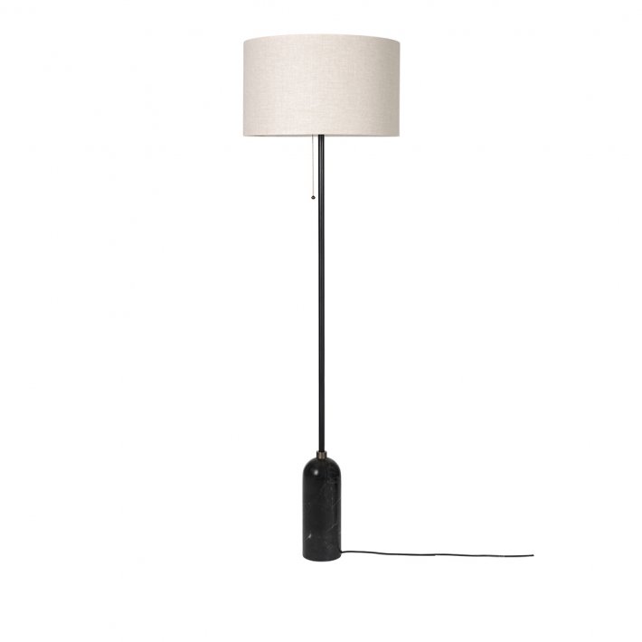 Gubi - Gravity Floor Lamp | Canvas | Black marble