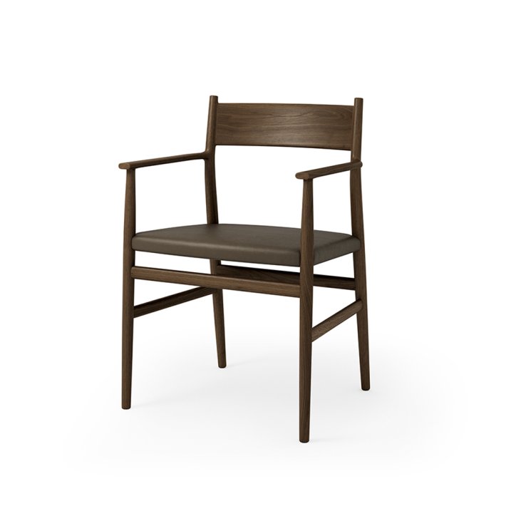 Brdr. Krger - Arv Spisebordsstol | Med armln | Lder sde | Massiv ryg