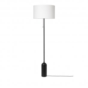 Gubi - Gravity Floor Lamp | White | Blackened Steel