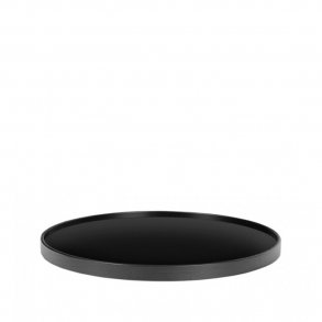 Brdr. Krüger - BLLING Serveringsbakke | Sortbejdset eg | Sort & Hvid | 60 cm