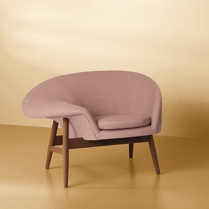 WARM NORDIC - Fried Egg | Textile I Teak Frame