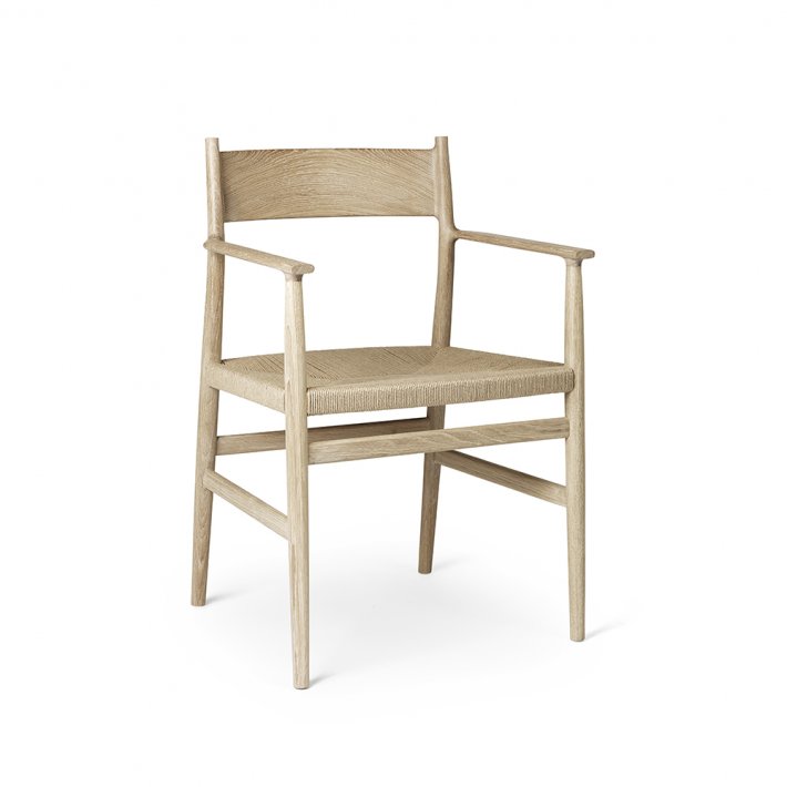 Brdr. Krger - Arv Spisebordsstol | Med armln | Flettet sde | Massiv ryg