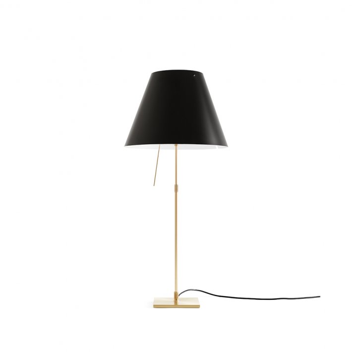 Luceplan - Costanza | Table | D13 I Liquorice blck (Radieuse) I Brass
