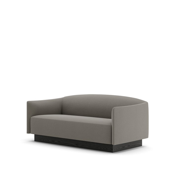 New Works - Shore Sofa 2 Seater Plinth |Romo Linara Umber