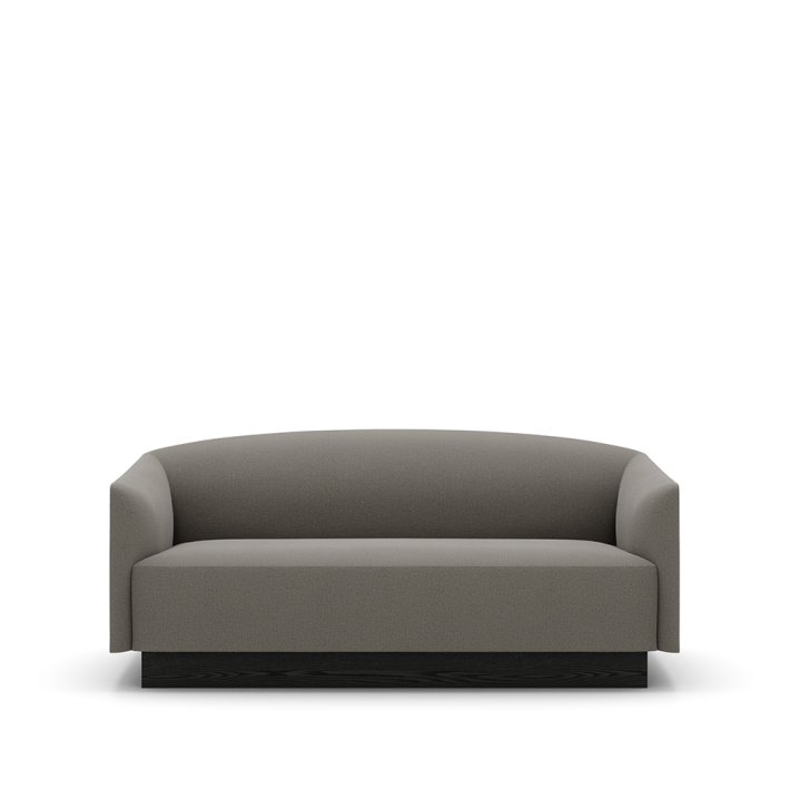 New Works - Shore Sofa 2 Seater Plinth |Romo Linara Umber
