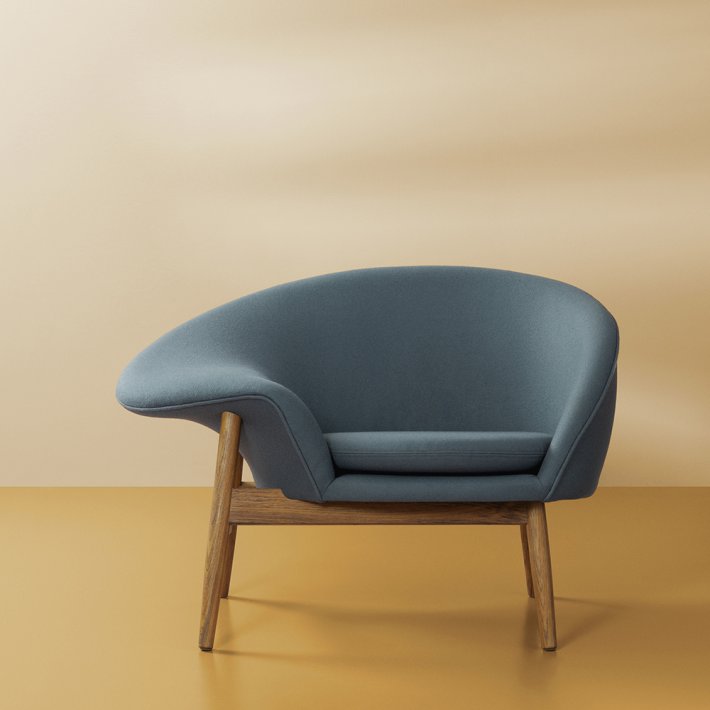 WARM NORDIC - Fried Egg | Textile I Teak Frame