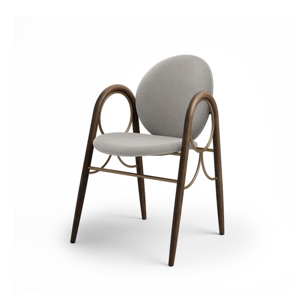 Brdr. Krger - Arkade Spisebordsstol | Fuldpolstret | Eg rget